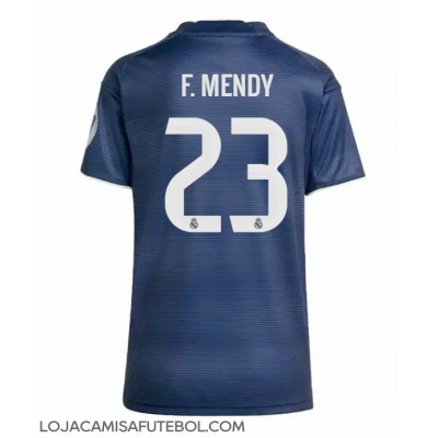 Camisa de Futebol Real Madrid Ferland Mendy #23 Equipamento Secundário Mulheres 2025-26 Manga Curta Camisa de Futebol Real Madrid Ferland Mendy #23 Equipamento Secundário Mulheres 2025-26 Manga Curta